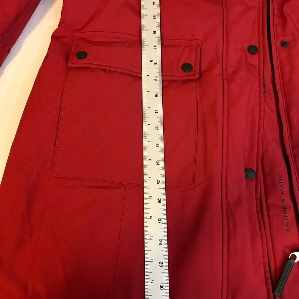 Andrew Marc Women's Bold Red parka  Jacket - Picture 12 of 12